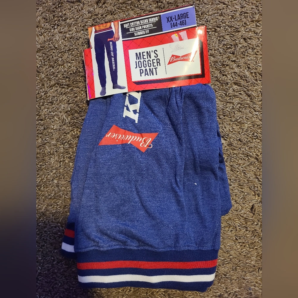 Budweiser jogger/sleep pants blue 2X 44-46